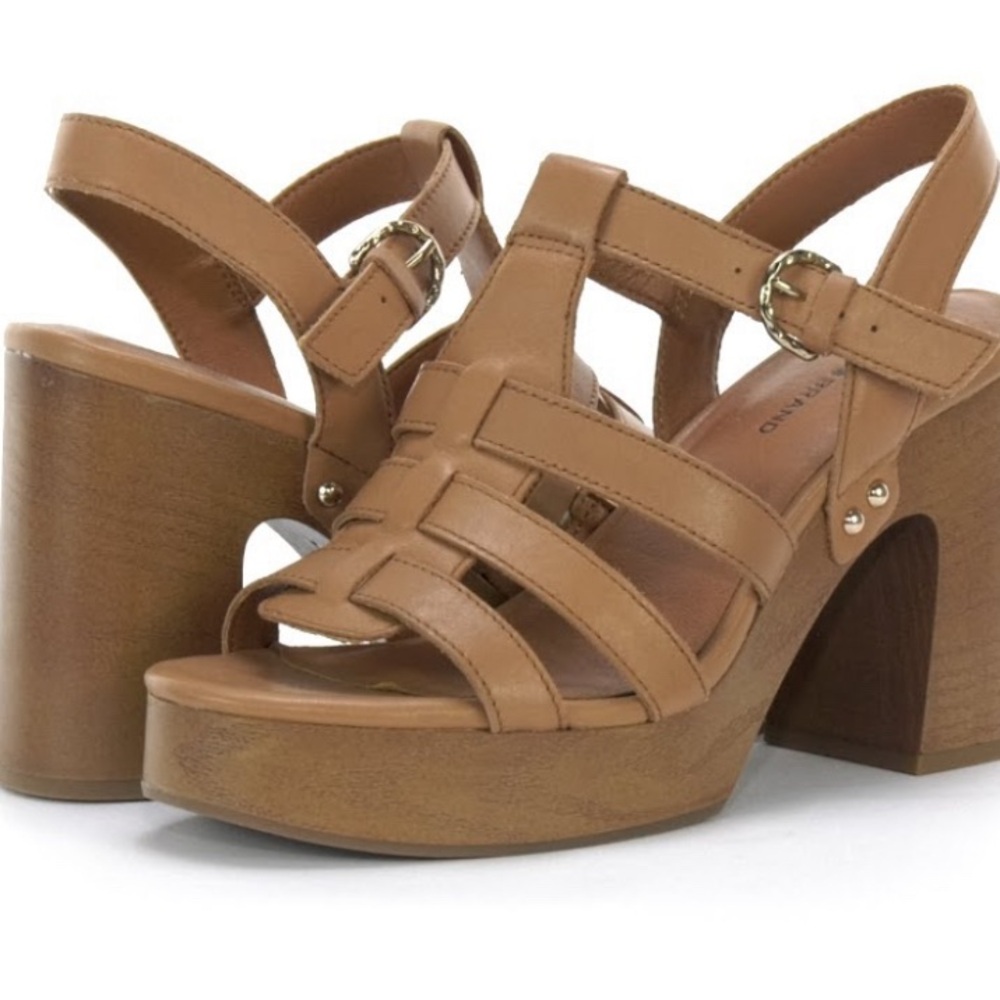 NWT lucky brand Imana heels in tan, size 8.5